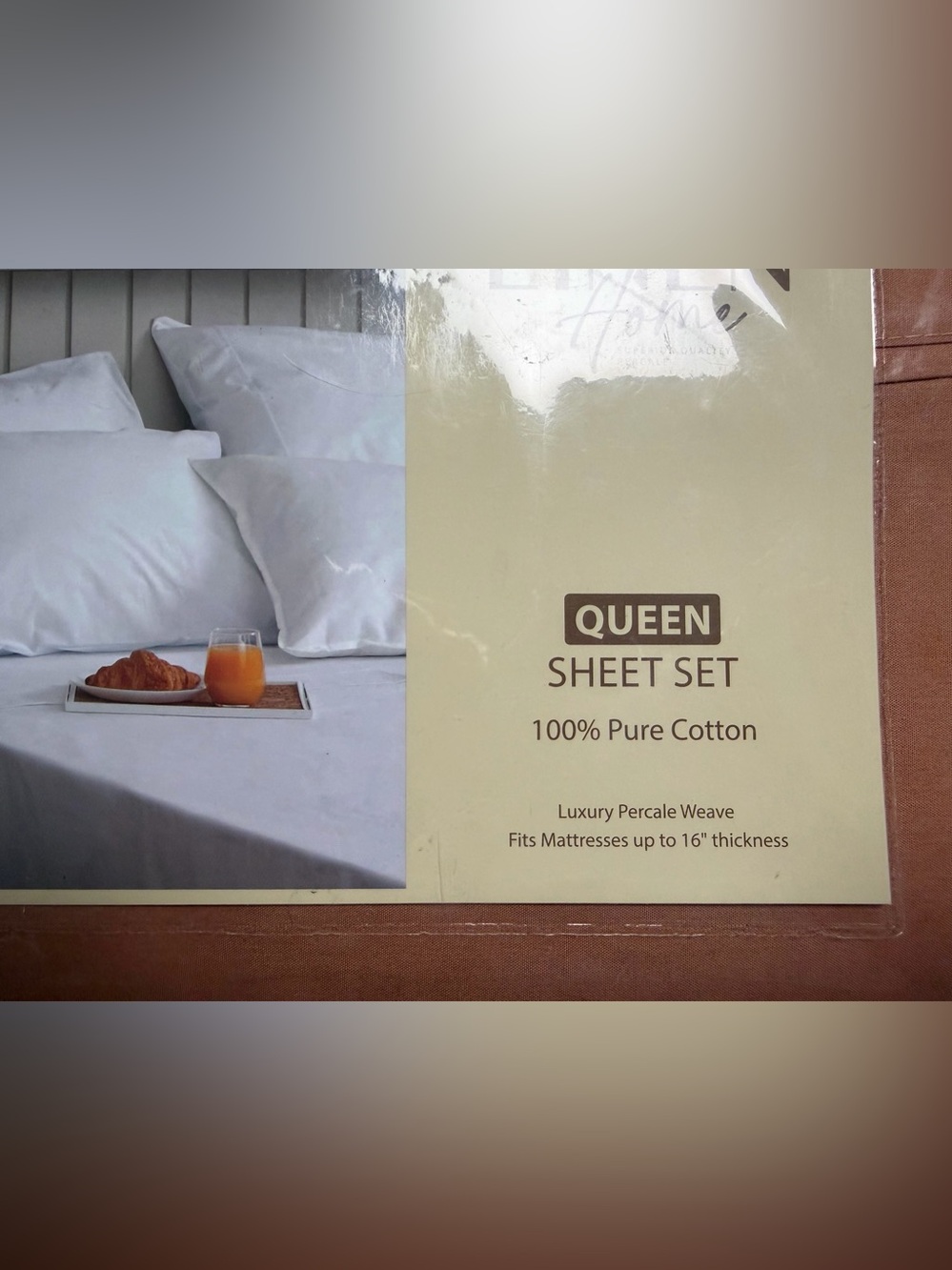 Queen Sheet Set - Burnt Orange 100% Cotton - Picture 2 of 7